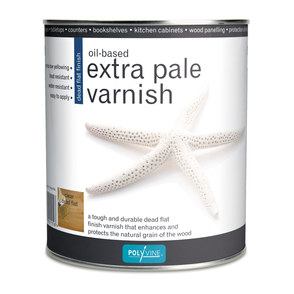 Polyvine Extra Pale Oil-based Varnish (oljeburet lack som gulnar minimalt) 500ml