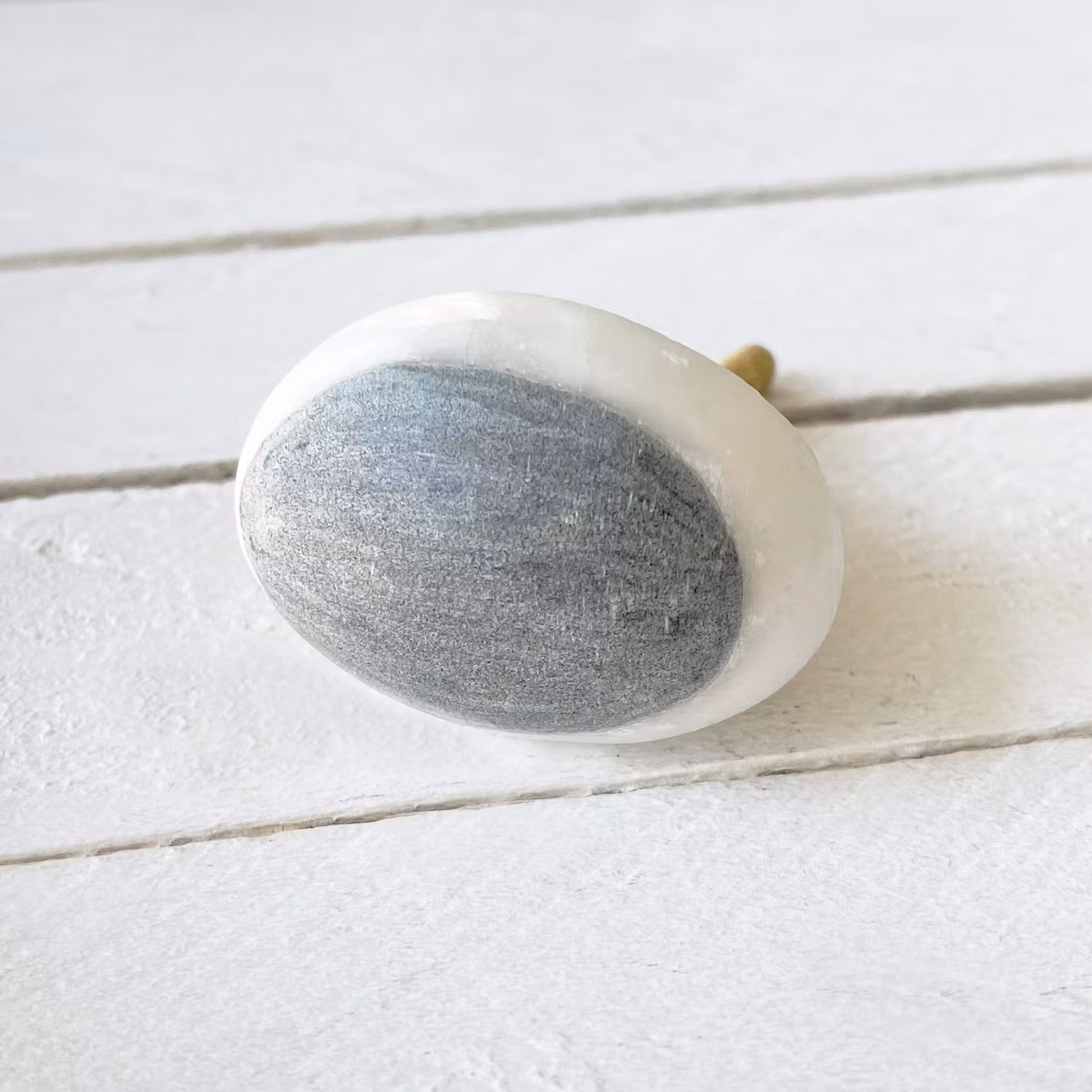 Möbelknopp - Marble Stone - Grå
