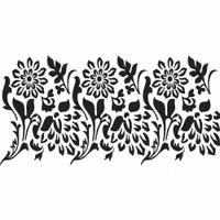 Belles and Whistles Schablon - Tea Towel Floral ca 40x25cm