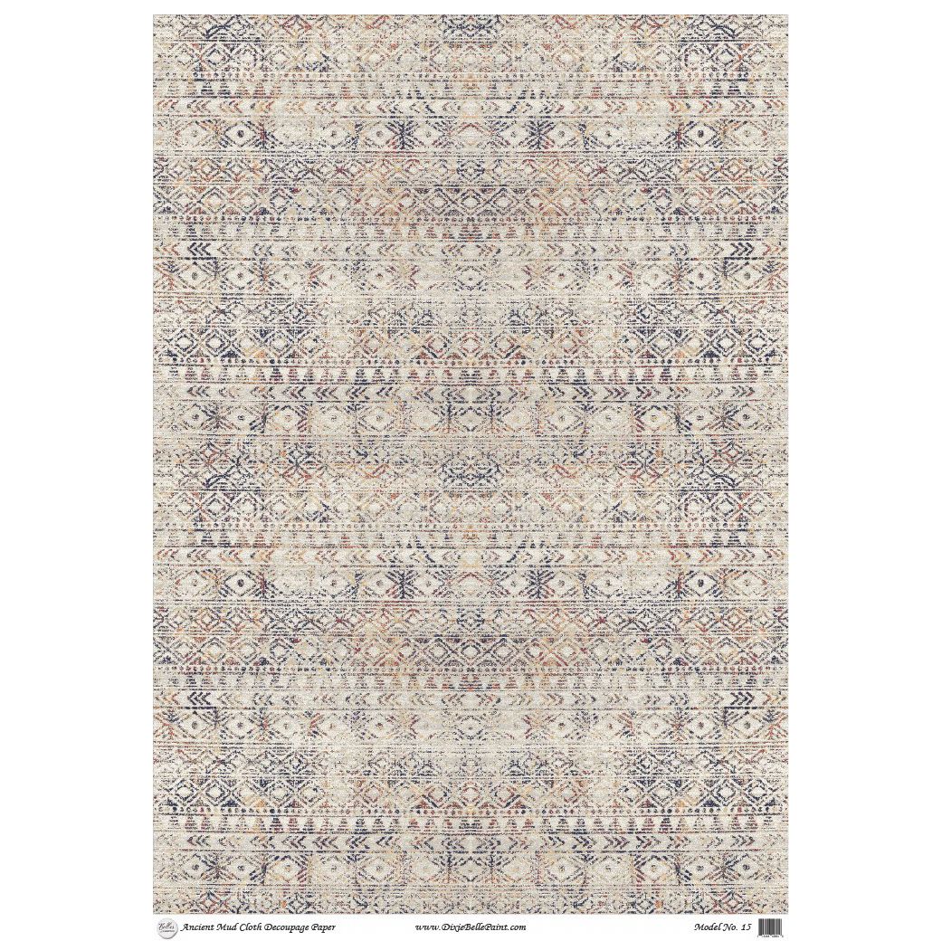 DECOUPAGEPAPPER - Belles and whistles - Belles and Whistles Rice Papers - Ancient Mud Cloth