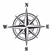 Viva Decor Stencil - A4 Schablon - Compass Rose