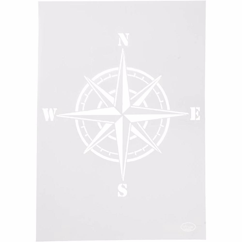 Viva Decor Stencil - A4 Schablon - Compass Rose