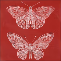 Screen Stencil - Schablon 20x22cm - Butterfly