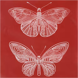 Screen Stencil - Schablon 20x22cm - Butterfly