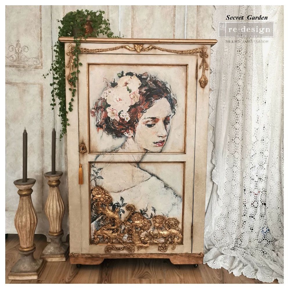 DECOUPAGE - Re Design - A1 Tissue Paper - Peaceful Ponder - Photo credit: @secretgardenchic