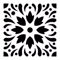 Schablon ca15x15cm - Cement tile No:4