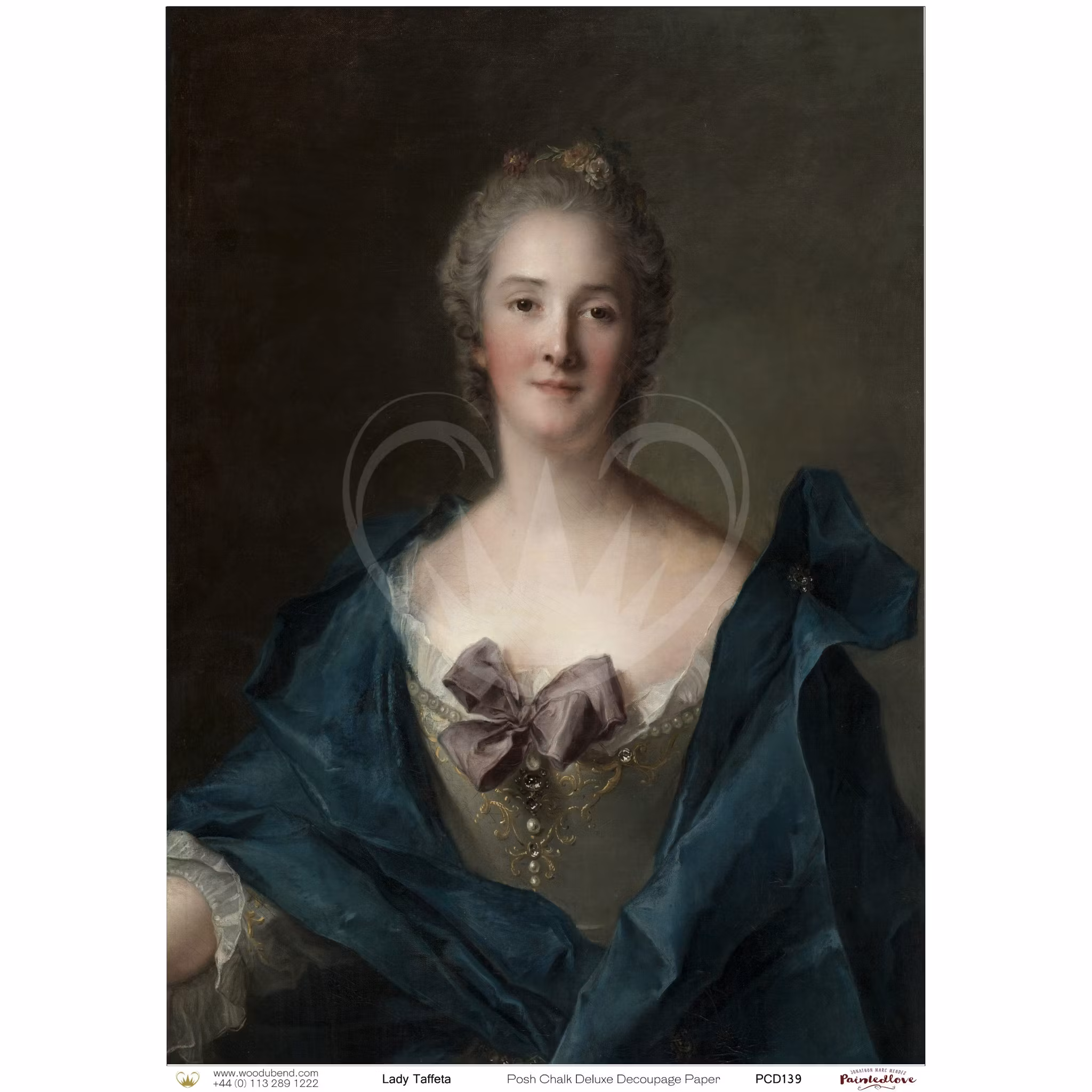 Decoupagepapper - Posh Chalk A3 Deluxe Decoupage Paper - Lady Taffeta