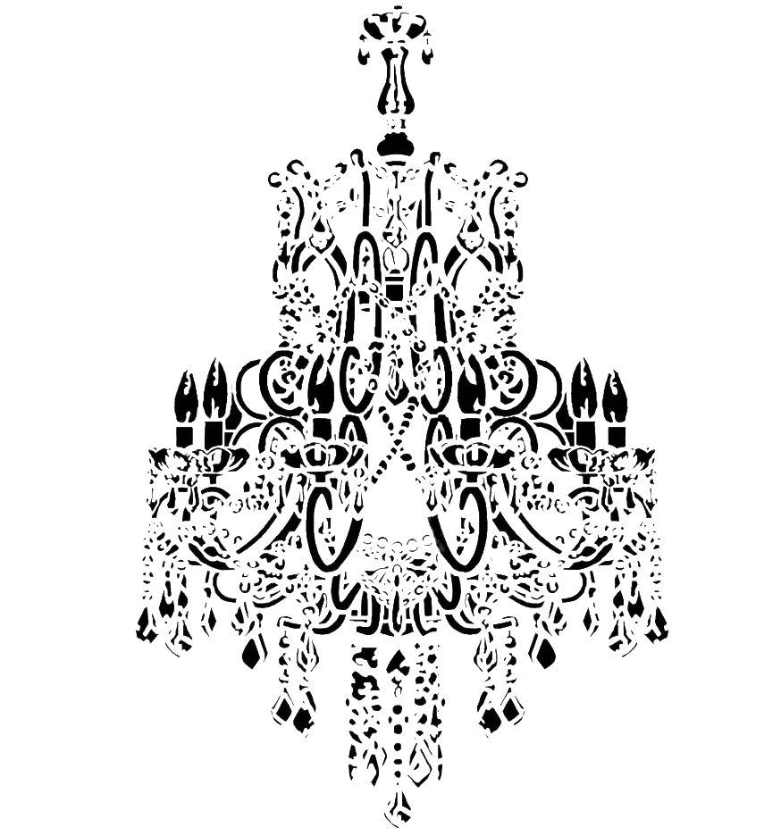 SCHABLON - Re Design Décor Stencil - EMPIRE CHANDELIIER