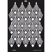 Re Design - Schablon​​​​​​​ - (Kacha) Sun Lit Diamonds - (XL) 46x65cm