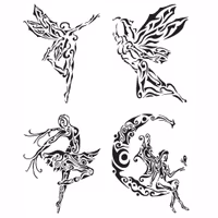 DBP Belles & Whistles - 4 st Schabloner ca 18 x 23cm - Fairies