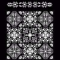 DBP Belles & Whistles - 4 st Schabloner ca 18 x 23cm - Sonoma Art Tiles