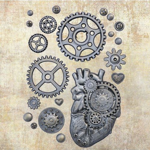 SILIKONFORM - Finnabair - Imaginarum Mould - Steampunk - Mixed Media - Love Machine