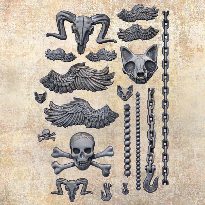 SILIKONFORM - Finnabair - Imaginarum Mould - Steampunk - Mixed Media -  Pieces of Underworld