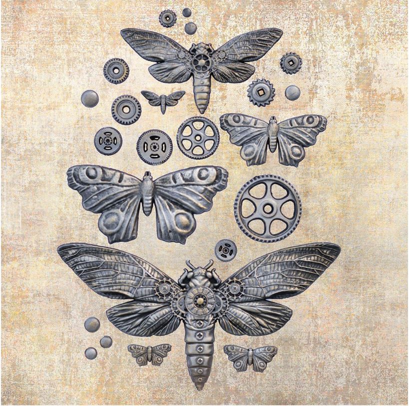 SILIKONFORM - Finnabair - Imaginarum Mould - Steampunk - Mixed Media - Mecha Moth