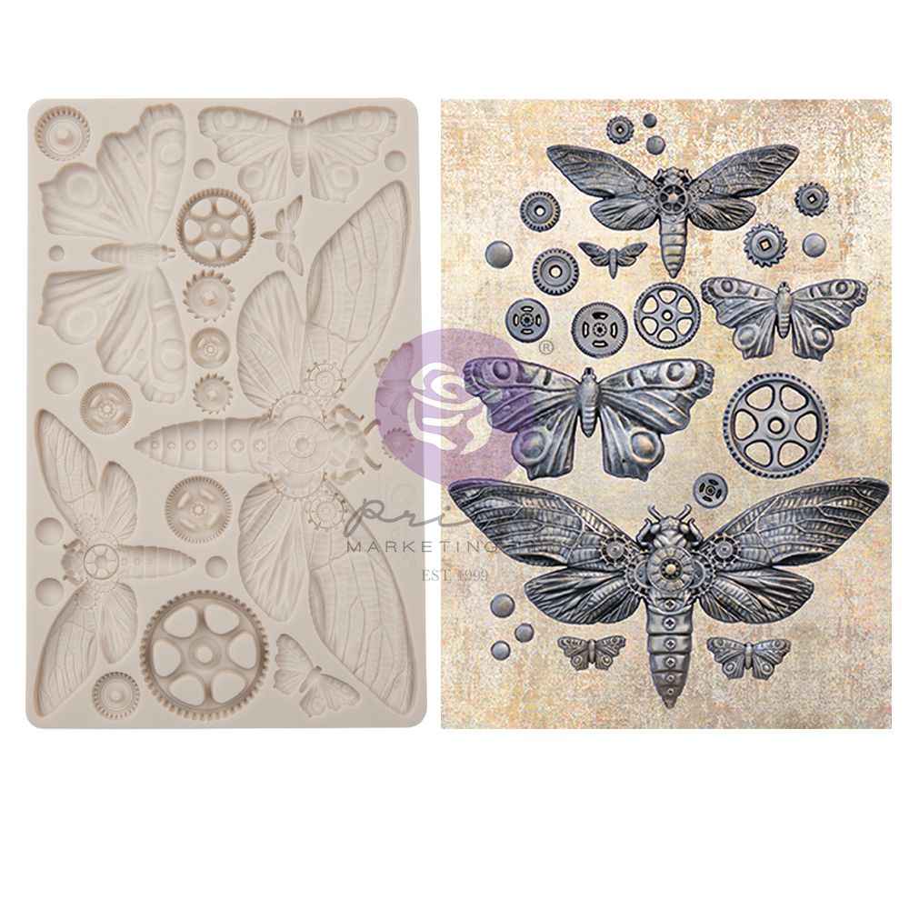 SILIKONFORM - Finnabair - Imaginarum Mould - Steampunk - Mixed Media - Mecha Moth