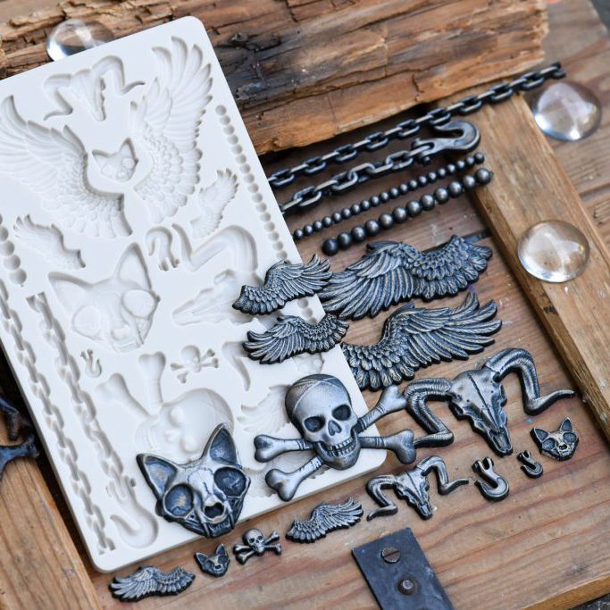 SILIKONFORM - Finnabair - Imaginarum Mould - Steampunk - Mixed Media - Pieces of Underworld