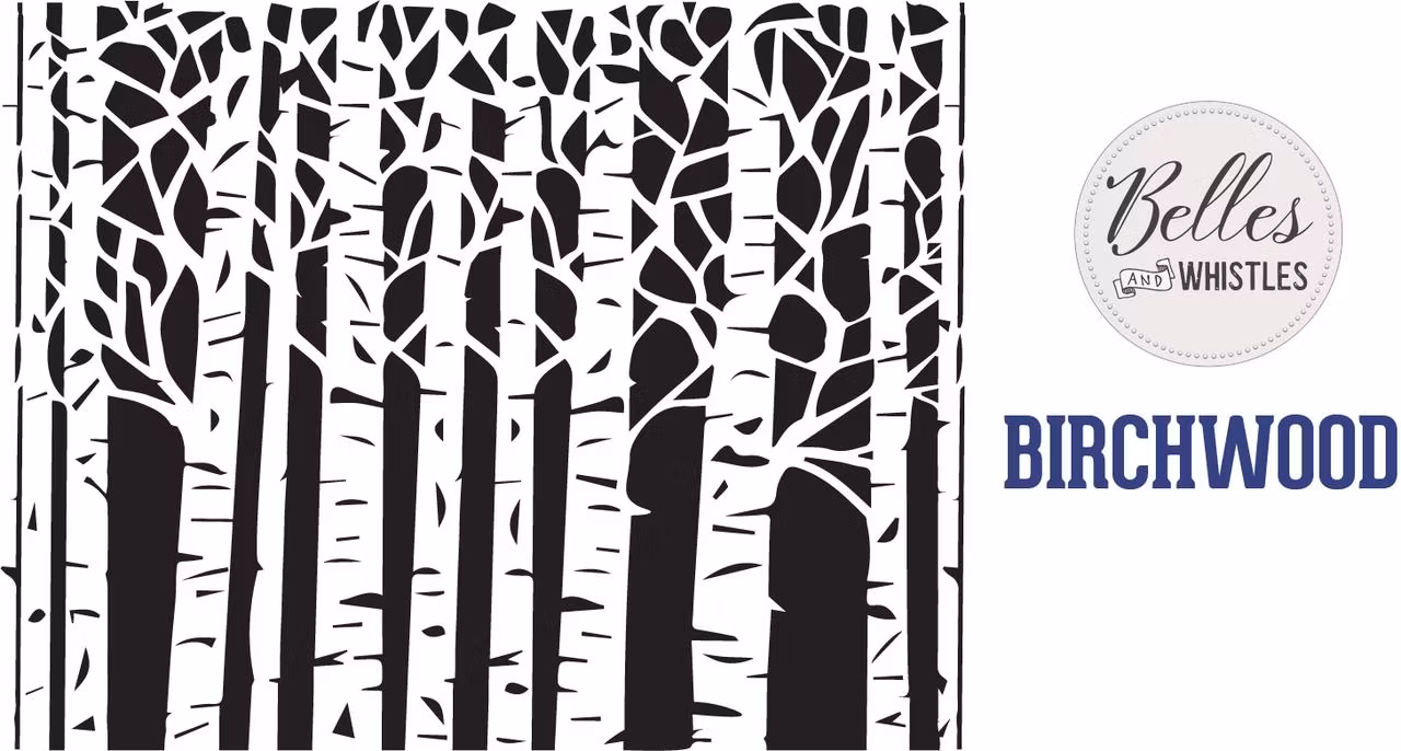 SCHABLON - Dixe - Belles & Whistles Stencil - Birchwood