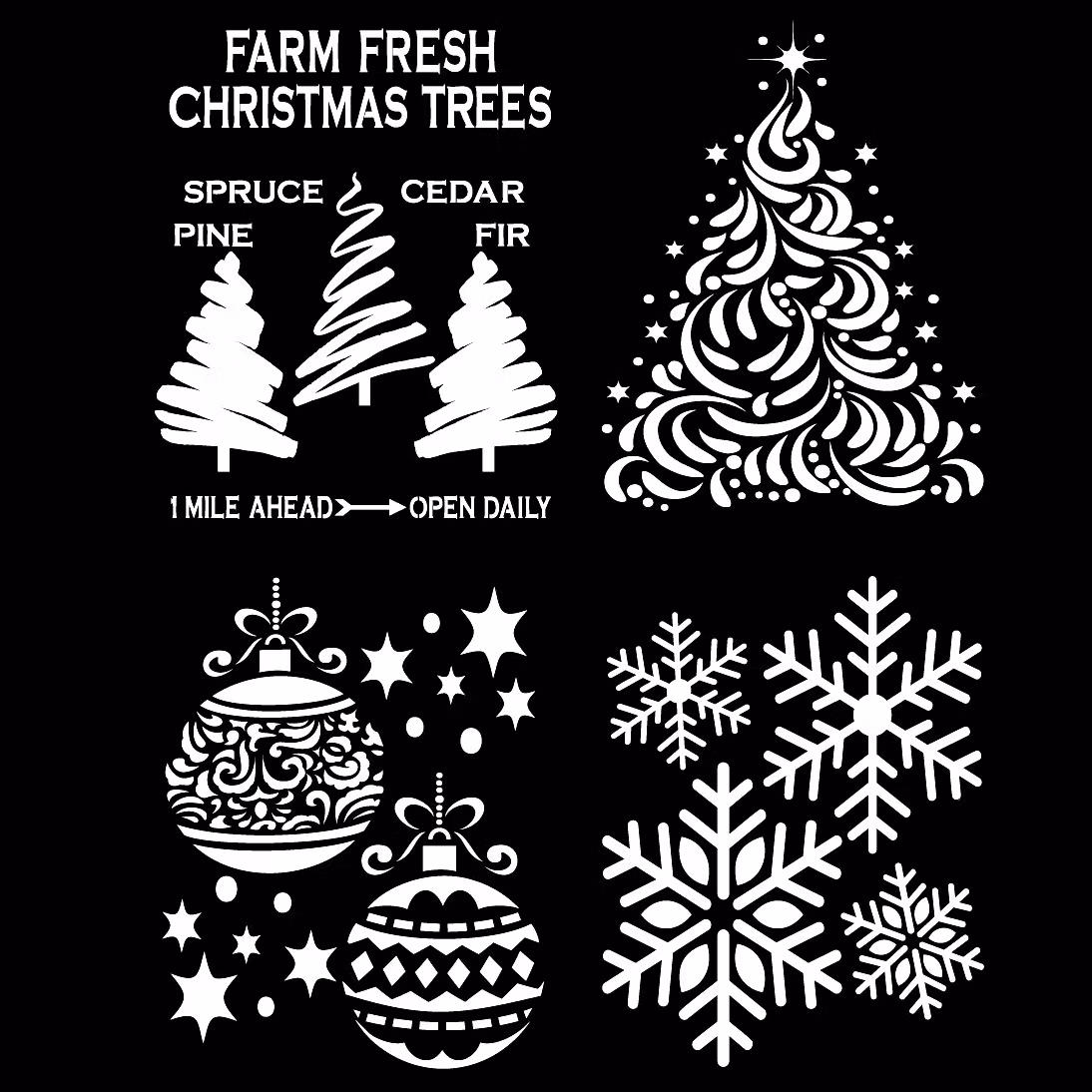 SHABLONER - Dixie Belles & Whistles Stencil - Holiday Joy