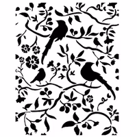 DBP Belles & Whistles - Schablon ca 46 x 36cm - Songbirds