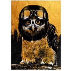 MINT - A3 Decoupagepapper (ca 30x42cm) - OWL