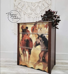MINT - A1 Decoupagepapper (ca 59x84cm) - HERD OF HORSES