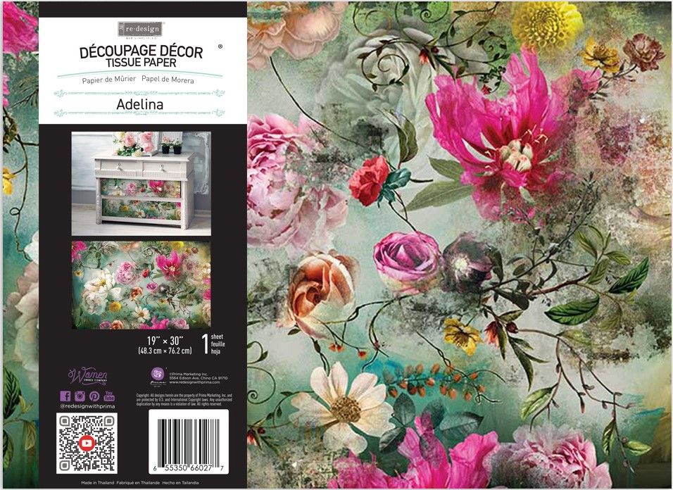 DECOUPAGE - Re Design Tissue Paper - Adelina