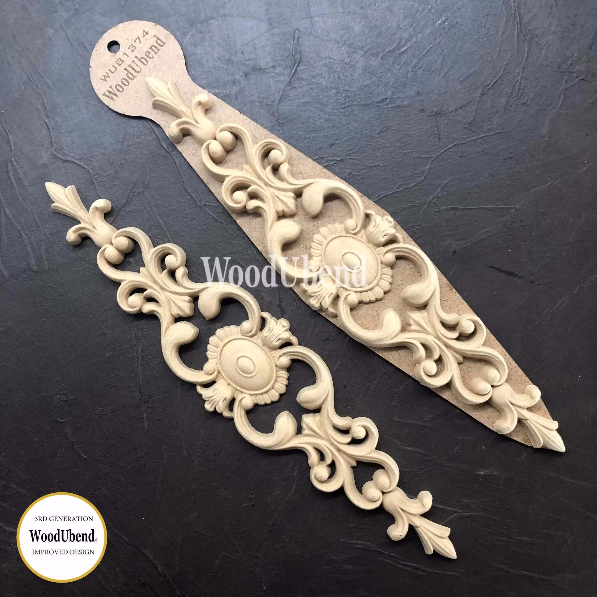 FLEXIBLA ORNAMENT - WoodUbend - Pediments (M) 7.5×34 cm WUB1374