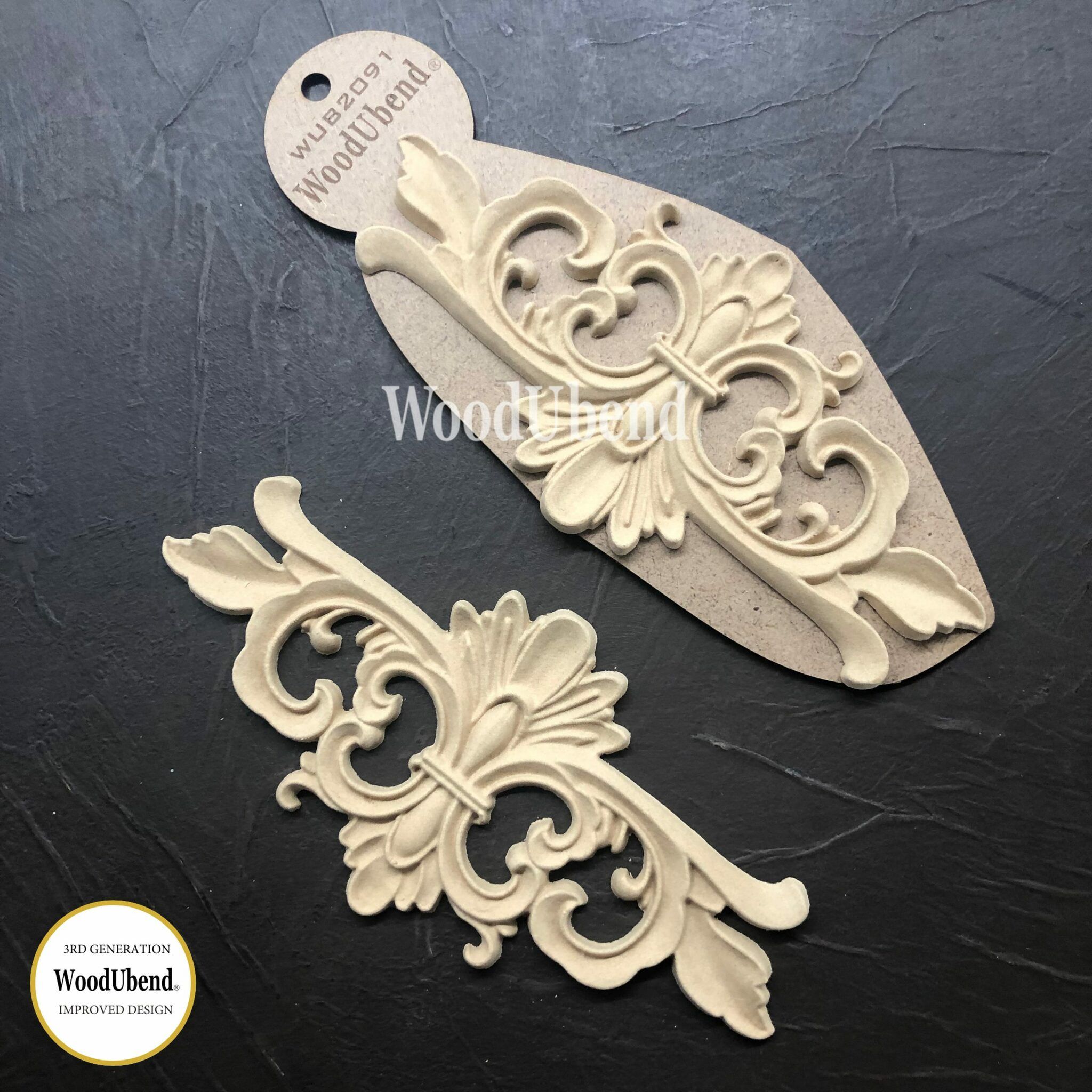 FLEXIBLA ORNAMENT - WoodUbend - Pediments - WUB2091 (2-pack)