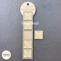 WoodUbend® Square Flower 3x3cm WUB0207 (5-pack)