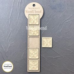 WoodUbend® Square Flower 3x3cm WUB0207 (5-pack)