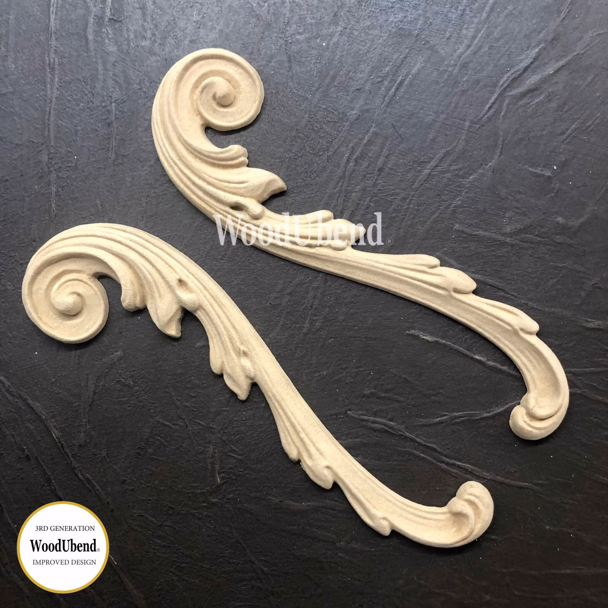 FLEXIBLA ORNAMENT - WoodUbend - Decorative Scrolls - WUB1723 (2-pack)