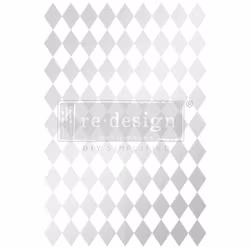 Re Design Décor Transfers® - Silver Harlequin ca 61x89cm
