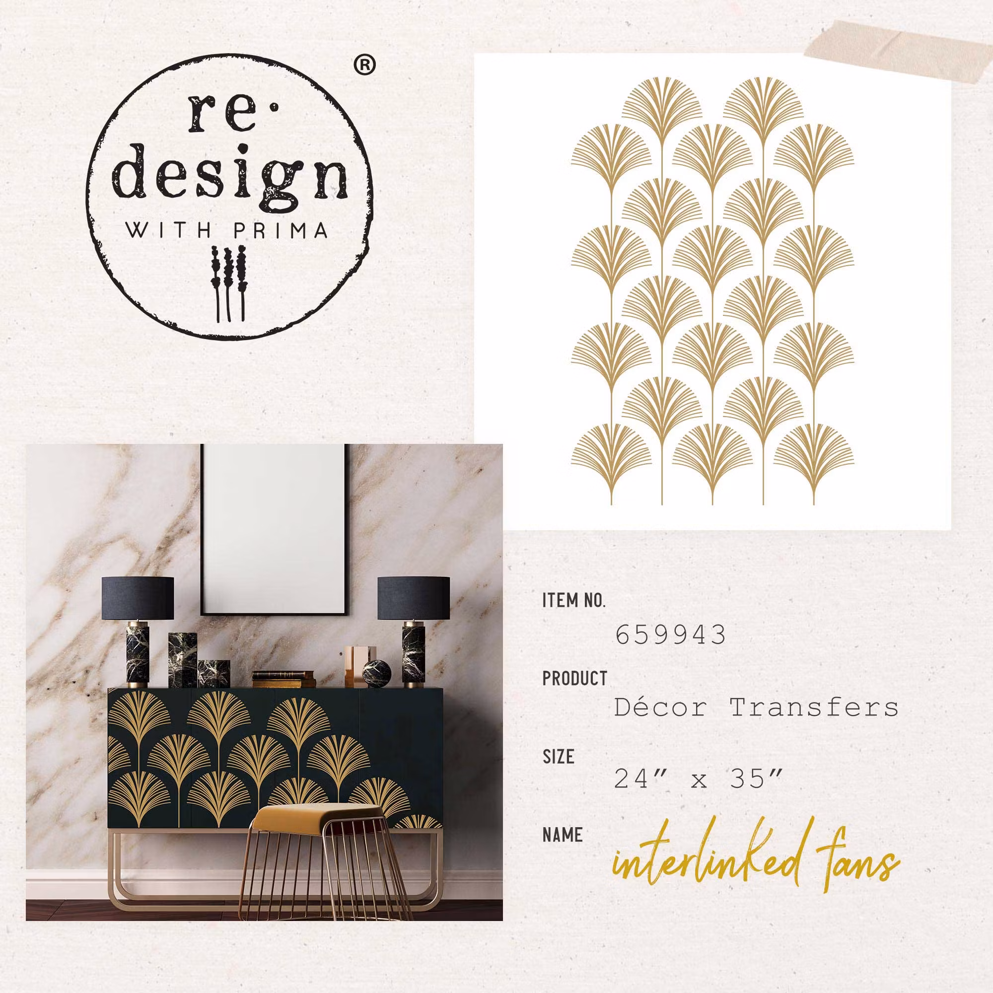 Transfermotiv - Re Design Décor Transfer -  Interlinked Fans - Photo Credit: