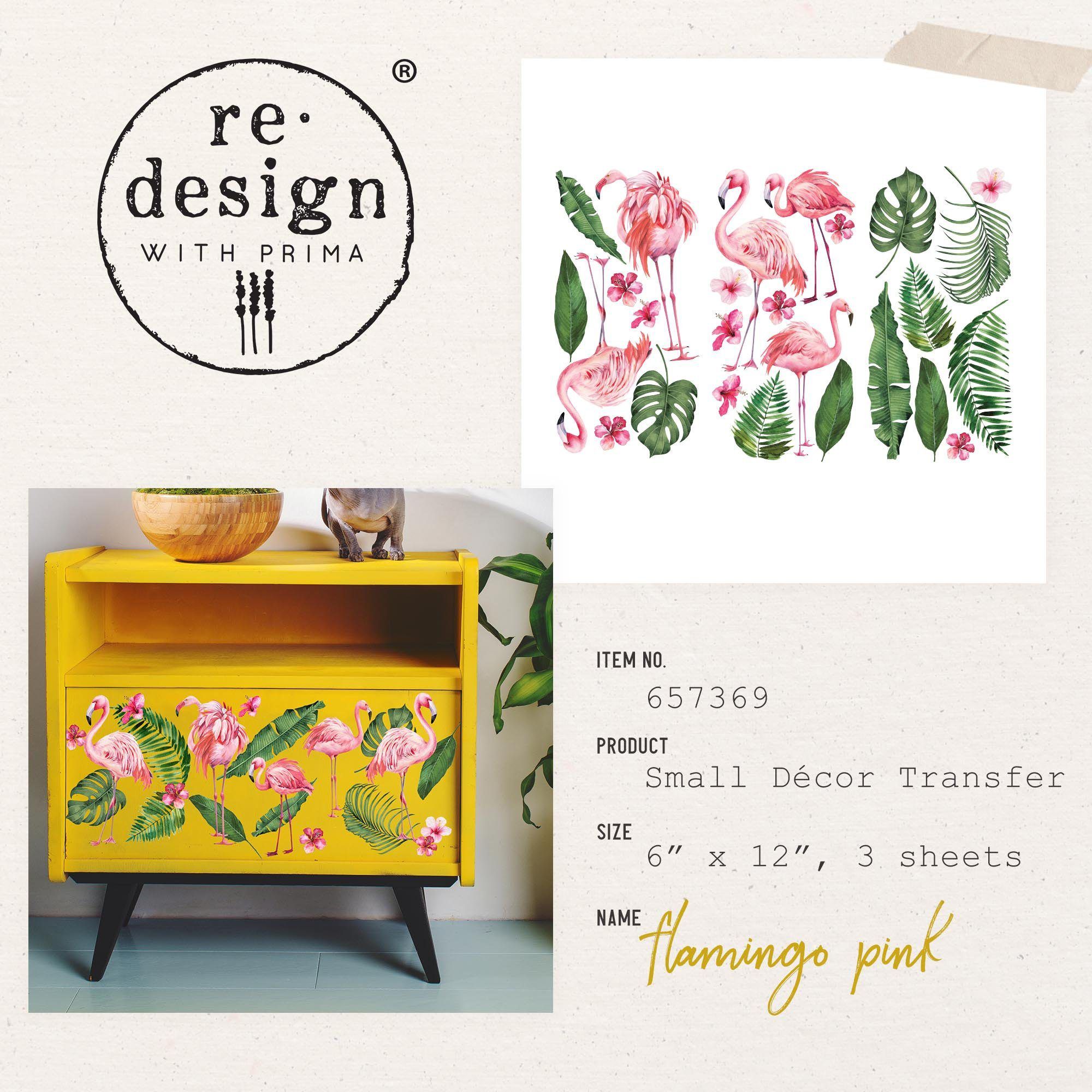 Transfermotiv - Re Design Décor Transfer - Flamingo Pink