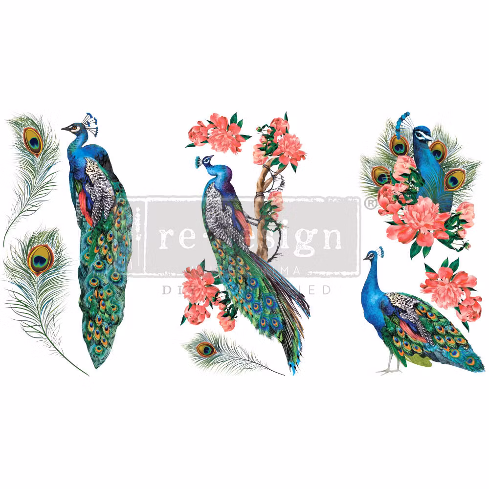 Transfermotiv - Re Design Décor Transfer - Royal Peacock