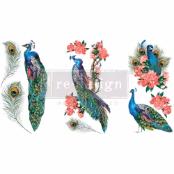 ReDesign Décor Transfers® - Royal Peacock LITEN 30x46cm
