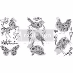 ReDesign Décor Transfers® - Scribbled Animals LITEN 30x46cm