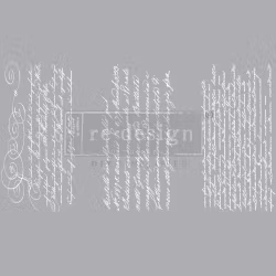 ReDesign Décor Transfers® - Secret Letter II (white) LITEN 30x46cm
