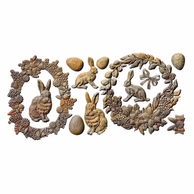 Silikonform -  ReDesign Décor Mould - Easter Wteath - Ca 13x25cm