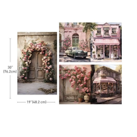 Re Design Tissue Paper PACK - Parisian Bloom Haven - 3st Ark á 48x76cm