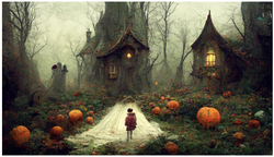 MINT - A3 Decoupagepapper (ca 30x42cm) - HAUNTED HOUSE 1