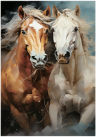 MINT - A3 Decoupagepapper (ca 30x42cm) - MAJESTIC HORSES