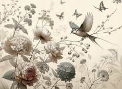 MINT - A3 Decoupagepapper (ca 30x42cm) - PALE BLOSSOM