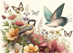 MINT - A3 Decoupagepapper (ca 30x42cm) - THE FRIENDLY GARDEN