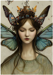MINT - A1 Decoupagepapper (ca 59x84cm) - FAIRY PRINCESS