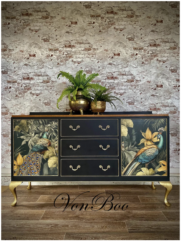 DECOUPAGE - MINT - Decoupagepapper - PEACOCK PAIR
