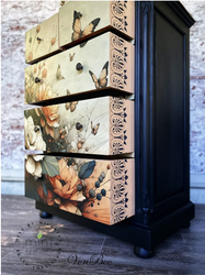 MINT - A1 Decoupagepapper (ca 59x84cm) - PEACH OASIS
