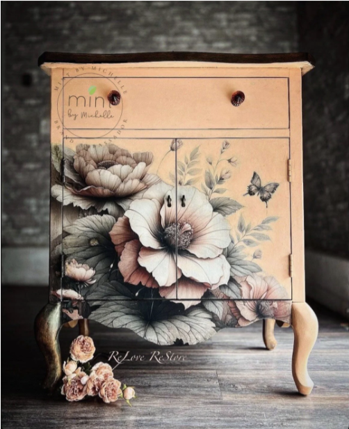 DECOUPAGE - MINT - Decoupagepapper - PEACH PETALS