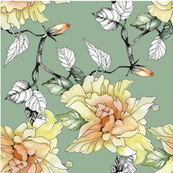 MINT - Tissue Decoupagepapper - 3st 35x35cm - PASTEL FLORALS