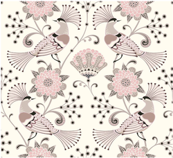 MINT - Tissue Decoupagepapper - 3st 35x35cm - PINK PEACOCKS